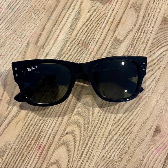 Ray-Ban Polarized Mega Wayfarer, Polished Black - Picture 6 of 8
